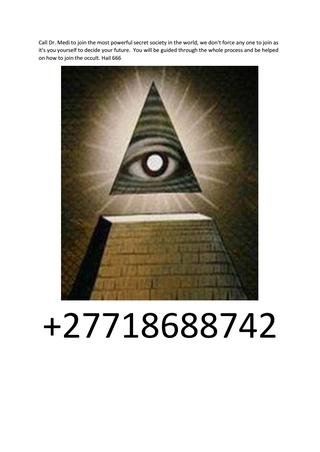 Join Illuminati In South Africa +27718688742